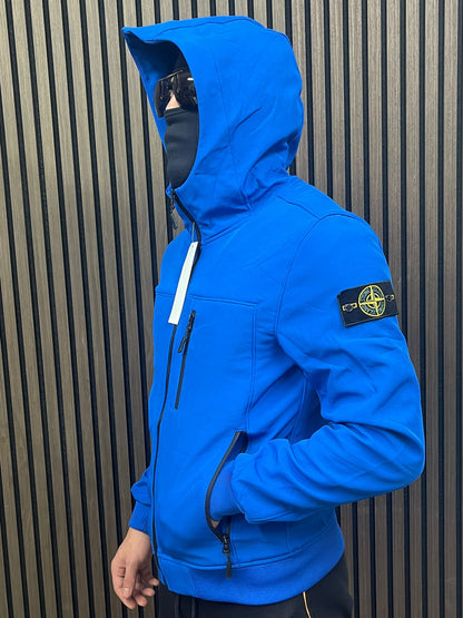 Stone Island Soft Shell Tussen Jas - Blue