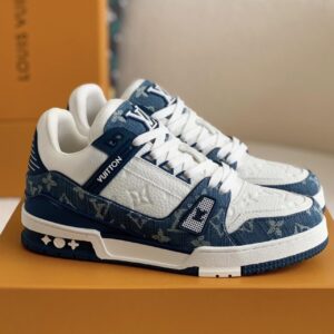 Louis Vuitton Trainers Navy - High Quality