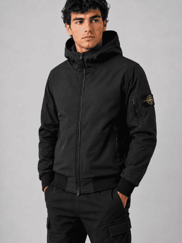 Stone Island Soft Shell Tussen Jas - Zwart