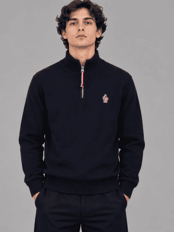 Moncler Quarter Zip - Navy