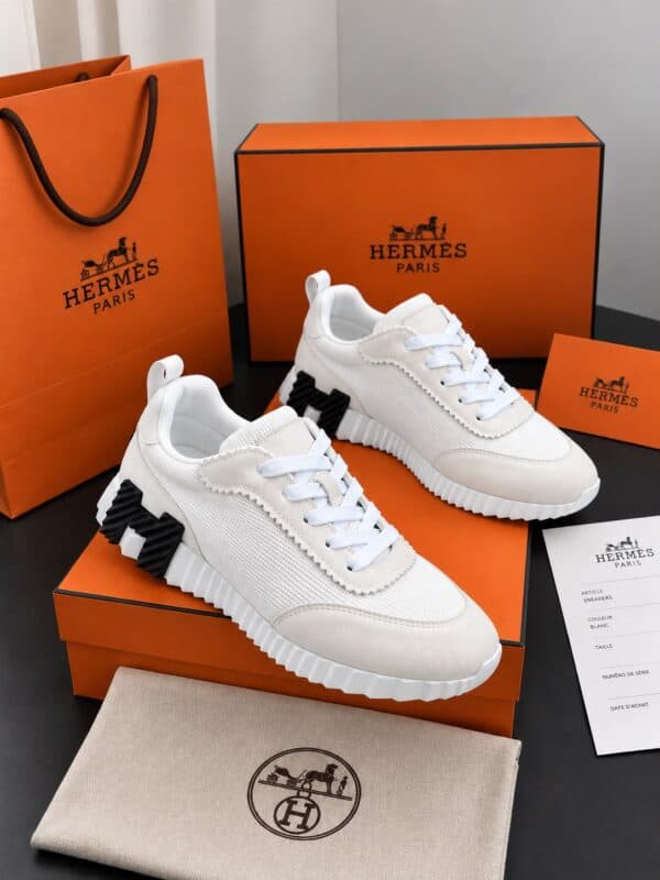 Hermes Bouncing Sneakers - White