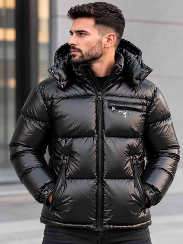 Prada Re-Nylon Puffer - Zwart